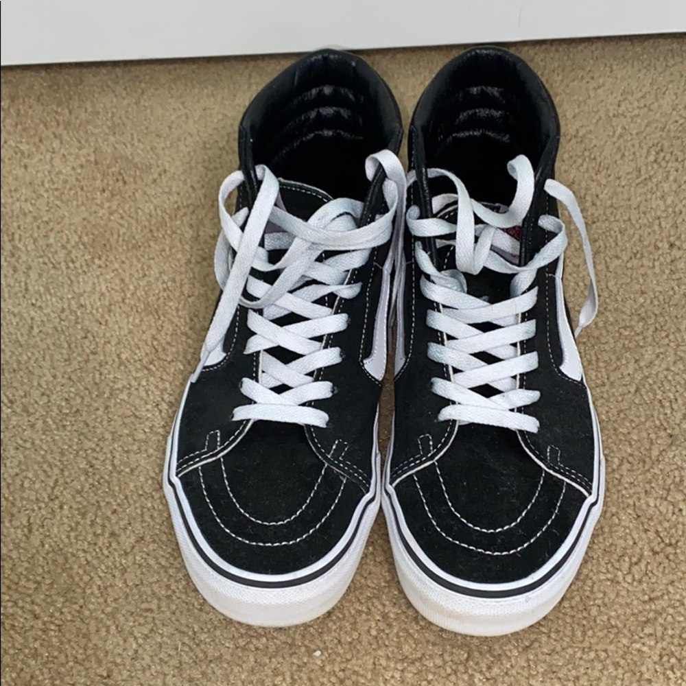 Old skool high top black and white vans